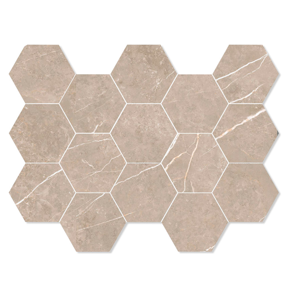 Marmor Mosaik Klinker Prestige Beige Poleret 33x23 cm